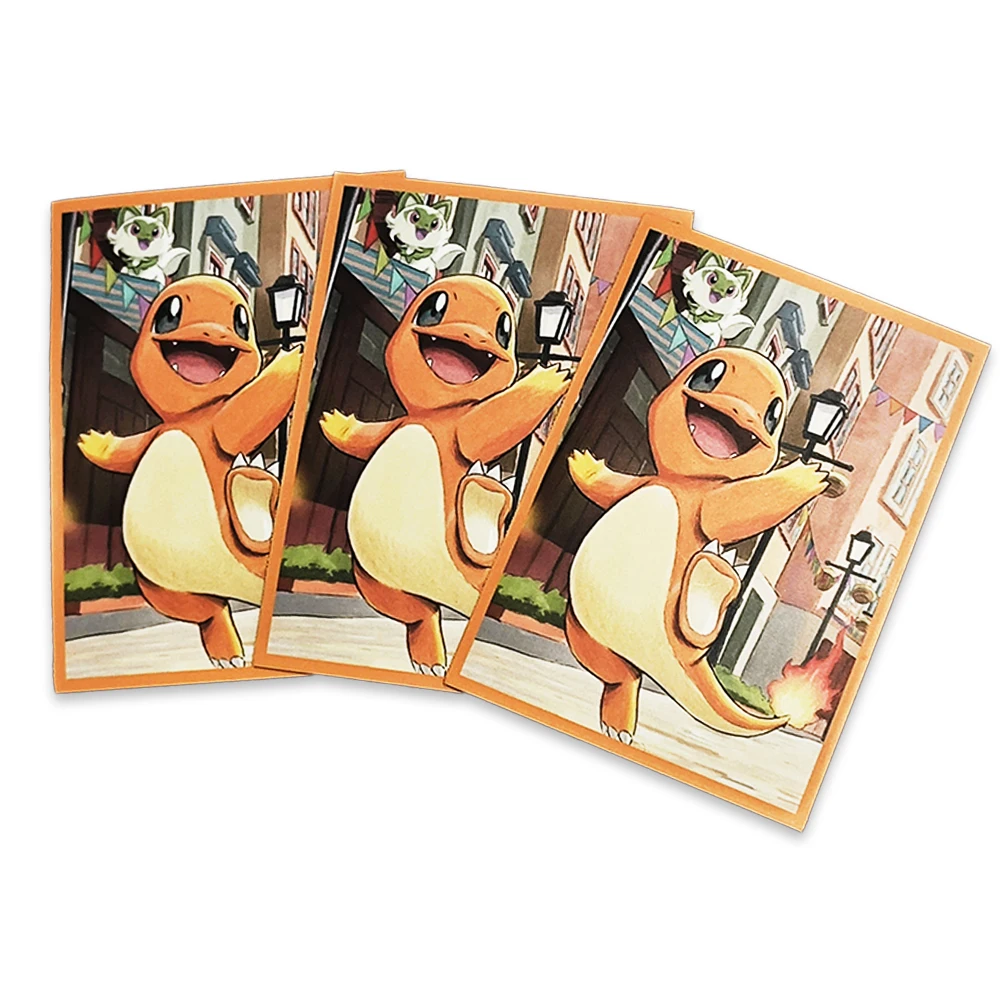 60PCS PTCG Standard Size Deck Protector Card Sleeves 66x91MM Trading Cards Shields Cover Toy Collectible Boys Gifts