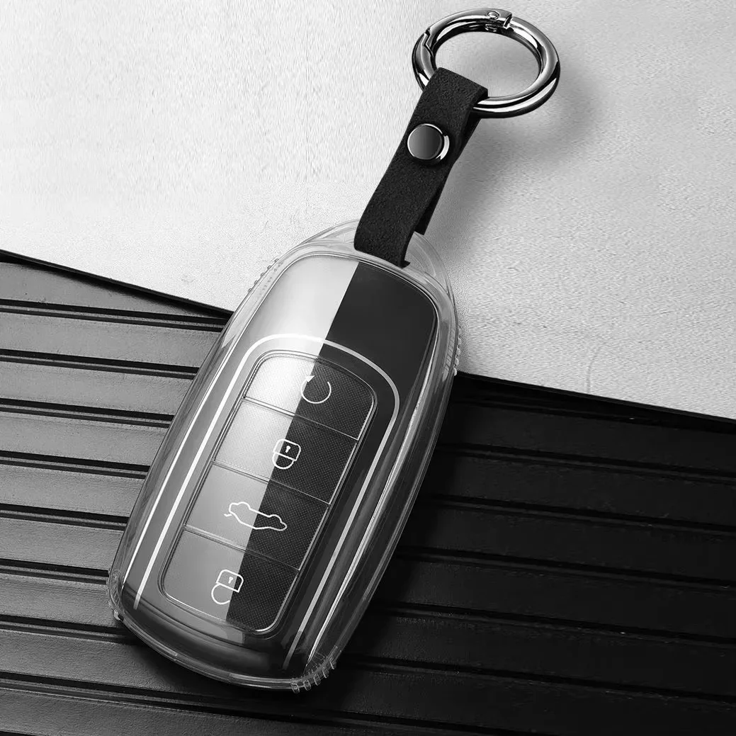 

JAECOO J7 Omoda 9 Key Case Exeed RX Keyring For Chery Tiggo 8pro JAECOO J8 Arrizo 8/5gt Transparent TPU Protector Cover