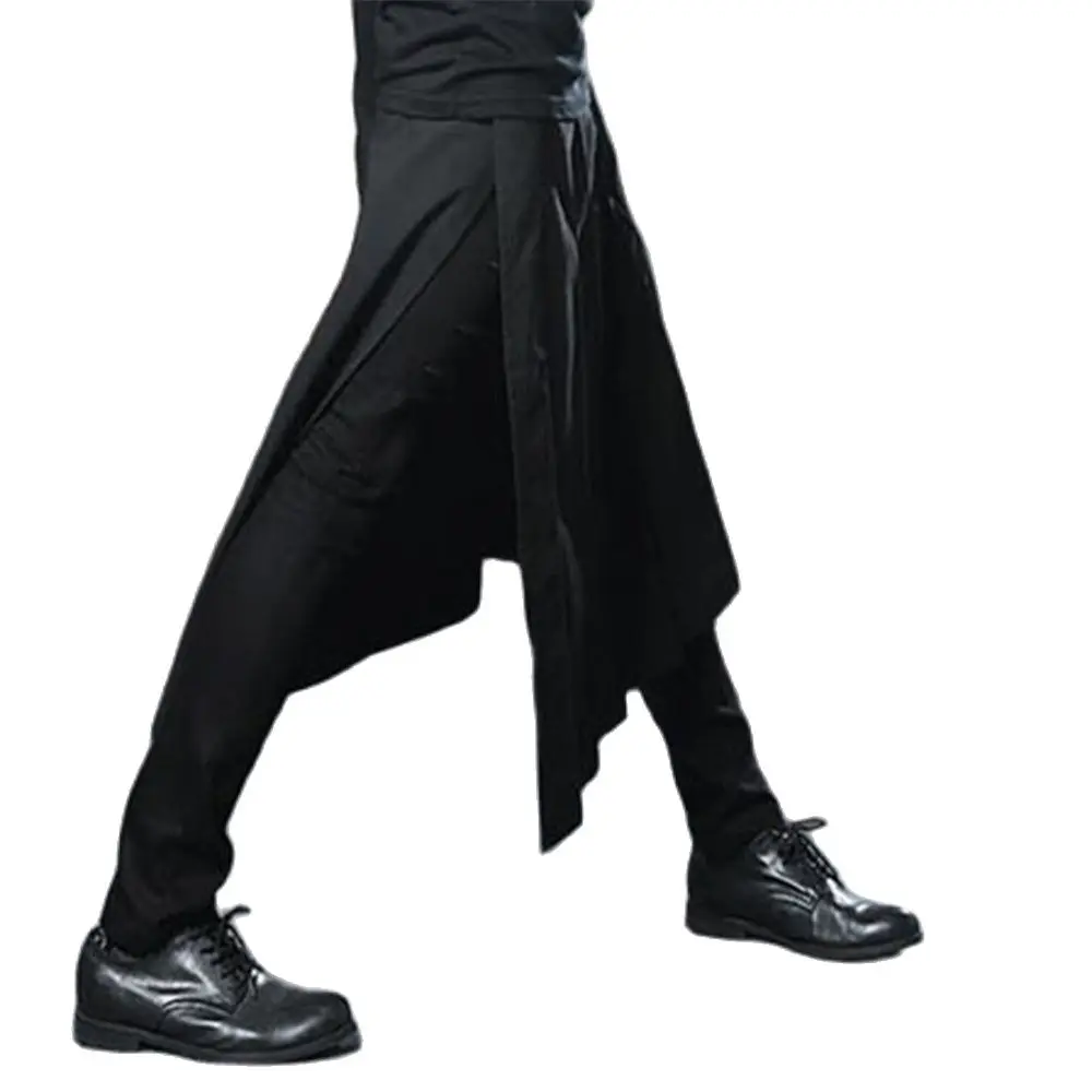 Culottes กางเกงผู้ชายขายร้อน Saia Masculina กางเกงผู้ชาย Pantalon Homme บุคลิกภาพชายชุดลําลองชายกระโปรงหน้าอกกระโปรง