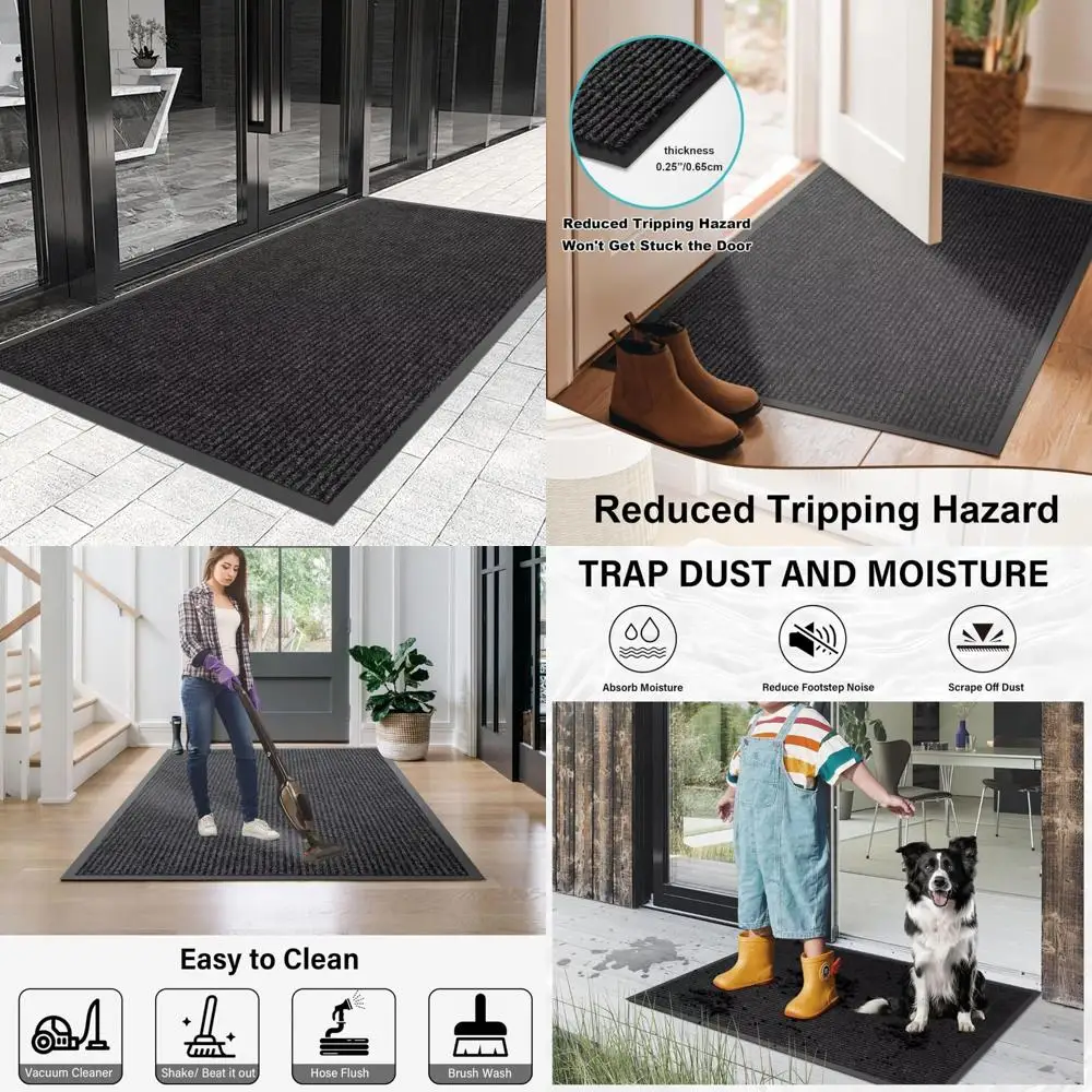 ممسحة مدخل مقاومة للماء شديدة التحمل قابلة للتخصيص، مقاس 3 × 14 بوصة، مناسبة لجميع الأحوال الجوية، مدعومة بالمطاط