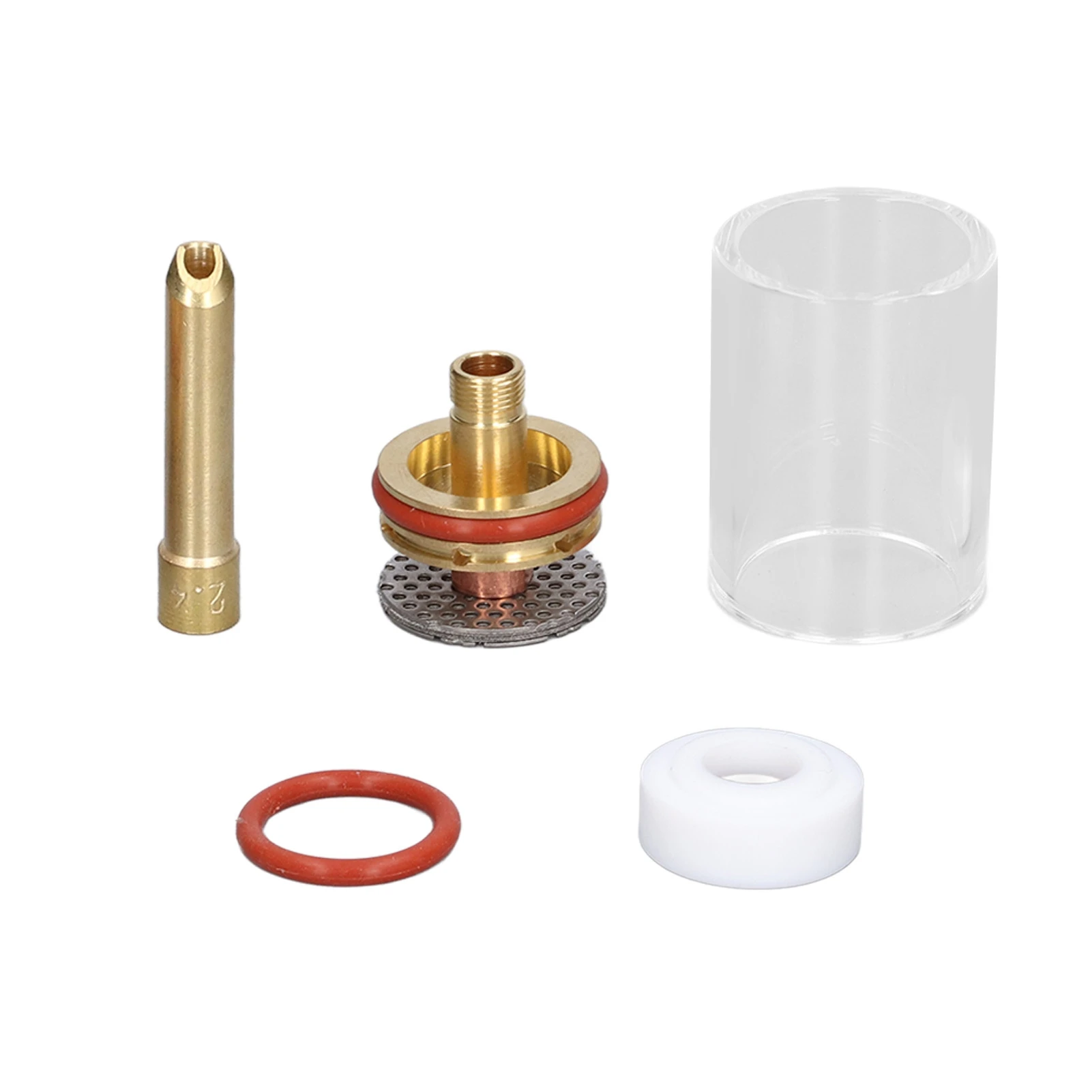 tig溶接トーチアクセサリー-アルゴン溶接機用ガラスカップパーツキットセット-24mm-wp‑17-18-26用