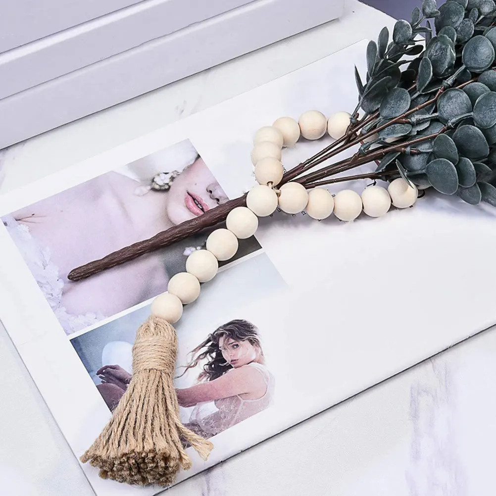 

5pcs Boho House Accessories Bead Tassel Set Garland Decor Hanging Beads Pendant Boho Home Farmhouse Wall Decor