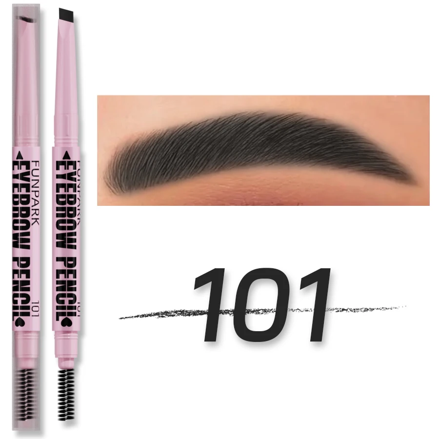 2 in 1 Wenkbrauwpotlood professionele Cosmetica make-up voor vrouwen 5 Kleuren Waterdichte Wenkbrauw Tattoo borstel Langdurige wenkbrauw pen