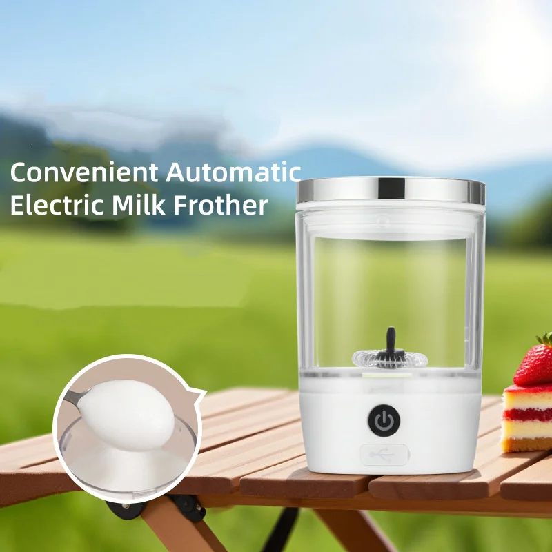 Mini Portable Outdoor Travel Home Full Automatic Milk Frother Electric Frothing Foamer Chocolate Mixer Coffee Frothing Machine