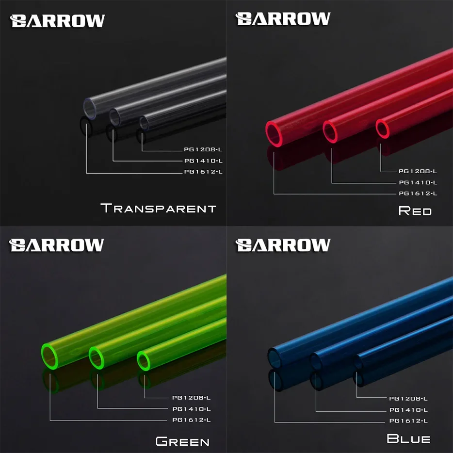 

Barrow PG1612/PG1410/PG1208,500mm PETG Hard Tubes,High Quality PETG Light Transmission,12x8/14x10/12x16mm,2 Tubes/lot