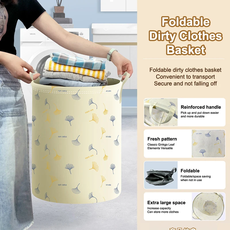 

1pc Dirty Clothes Basket Laundry Basket Portable For Toy Clothing Storage Bucket Waterproof Laundry Organizer
