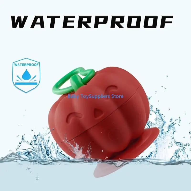 R1WF كأس شفط حامل اليقطين شكل اليقطين الصغار حامل ألعاب التسنين للكرسي العالي والعربة الأطفال Teother Toy