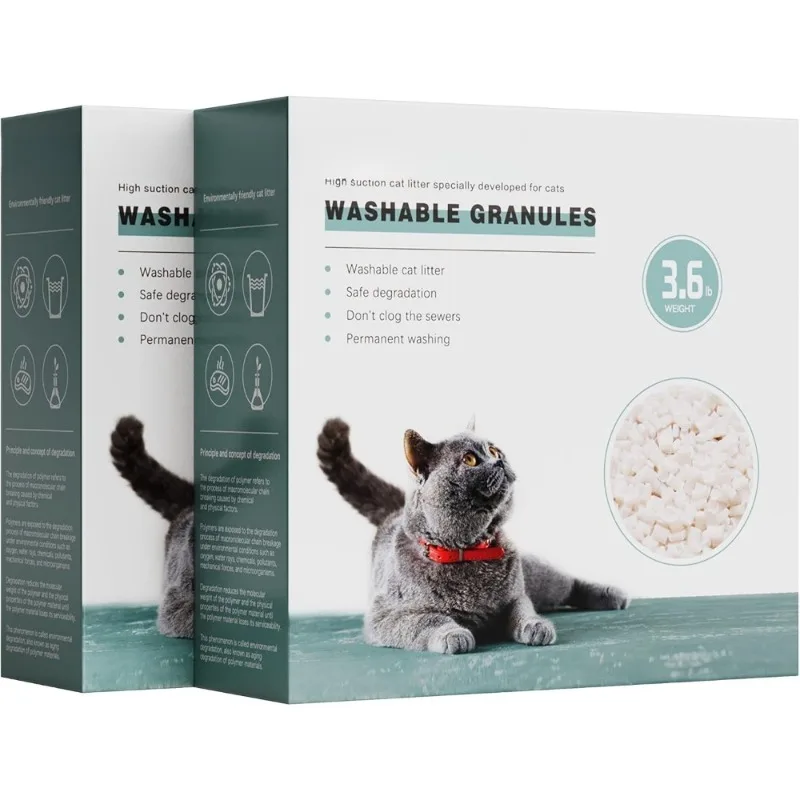 

Washable Cat Litter Granules Reusable Alternative to Cat Genie 7.2 Pounds