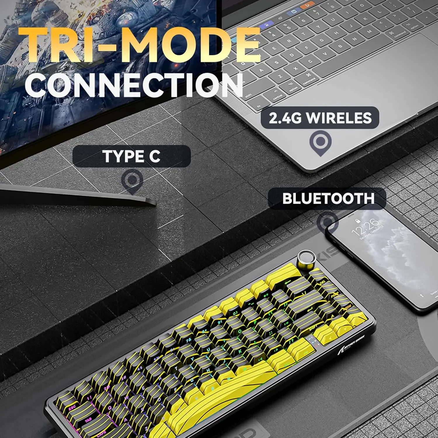 ATTACK SHARK X65PRO HE Rapid Trigger Wireless Gaming Keyboard