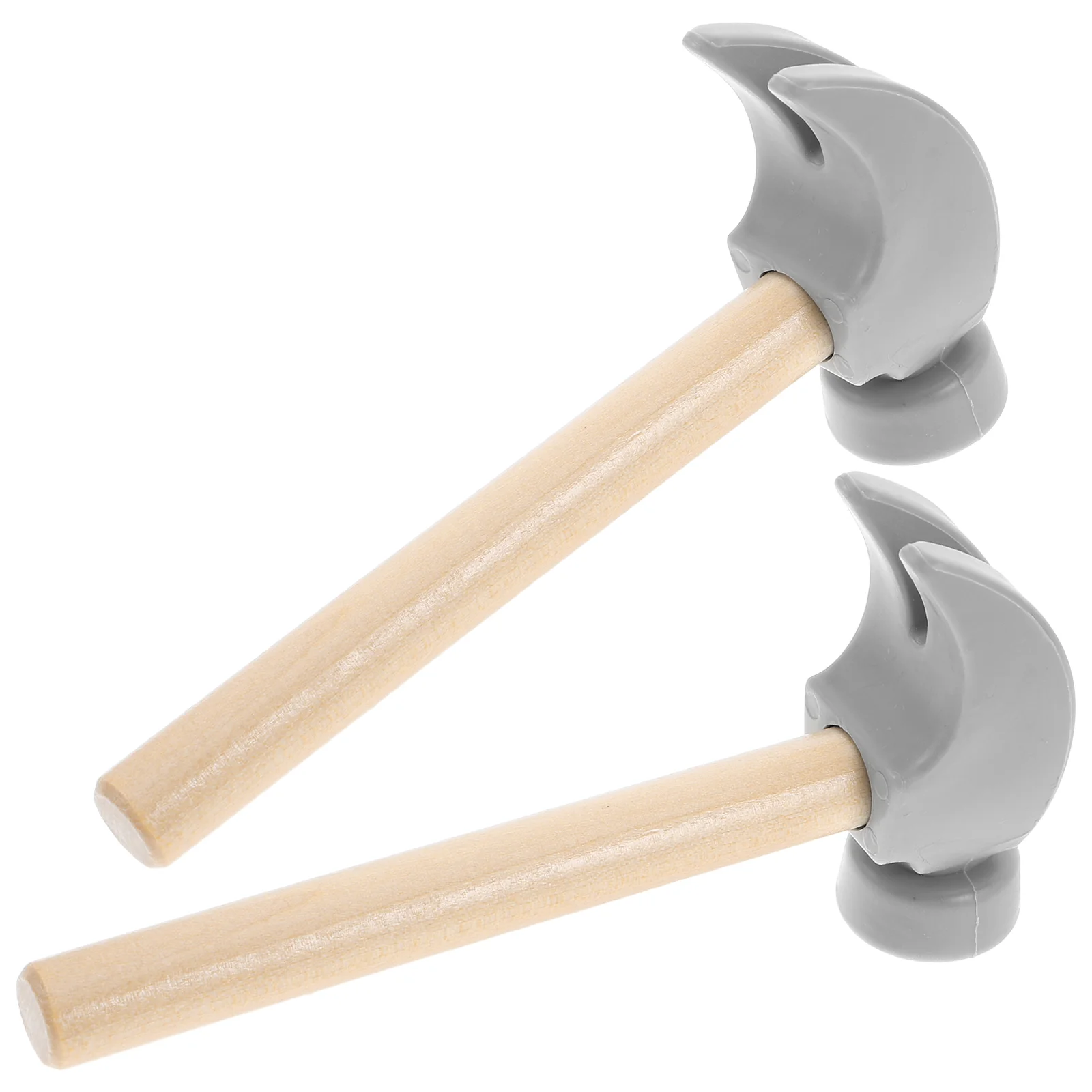 2 Pcs Small Wooden Hammer Aldut Toys for Kids Pounding Construction Tools Gavel Mallets Toddler Child Baby