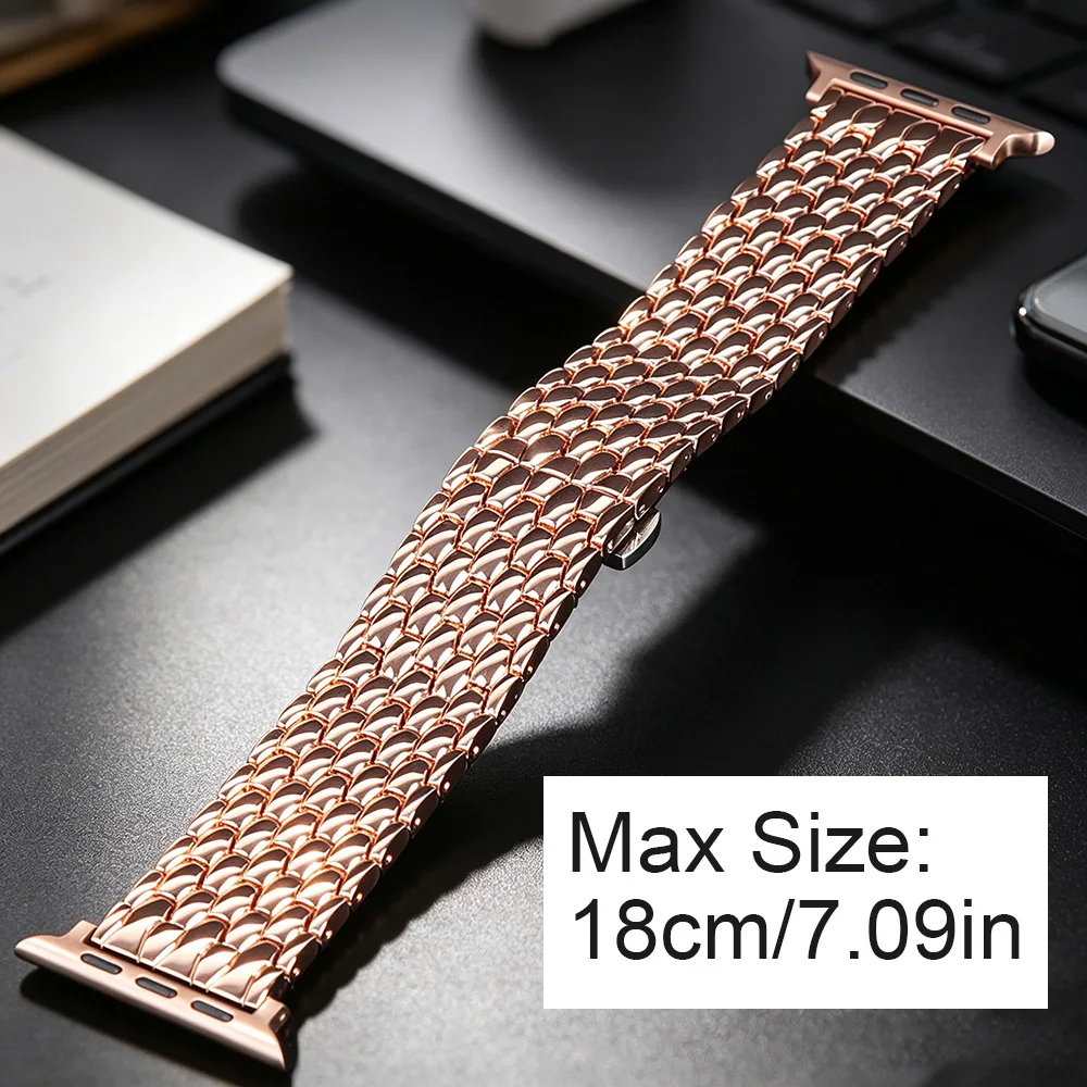 Hexagonal Fashion Metal Band for Apple Watch 49mm 46mm 45mm 44mm 42mm 41mm 40mm Strap iWatch Ultra SE 11 10 9 8 7 6 5 4 3