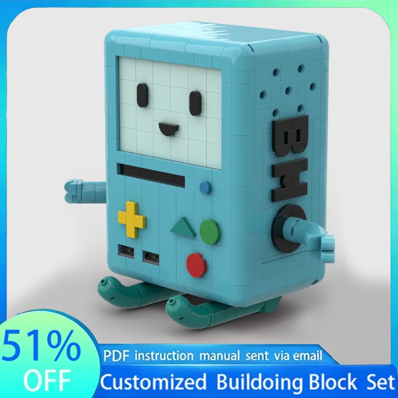 525PCS Cartoon Robot Console MOC Model Building Blocks Creative DIY Assembly Toy Collection Display Ornament Educational Gifts