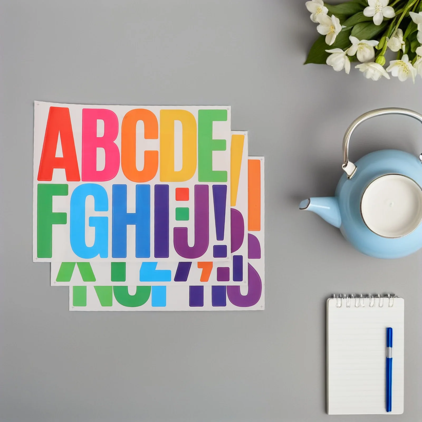 

5 Sets Waterproof Letter Sticker Classroom Letters for Bulletin Board Alphabet Stickers Small Paper