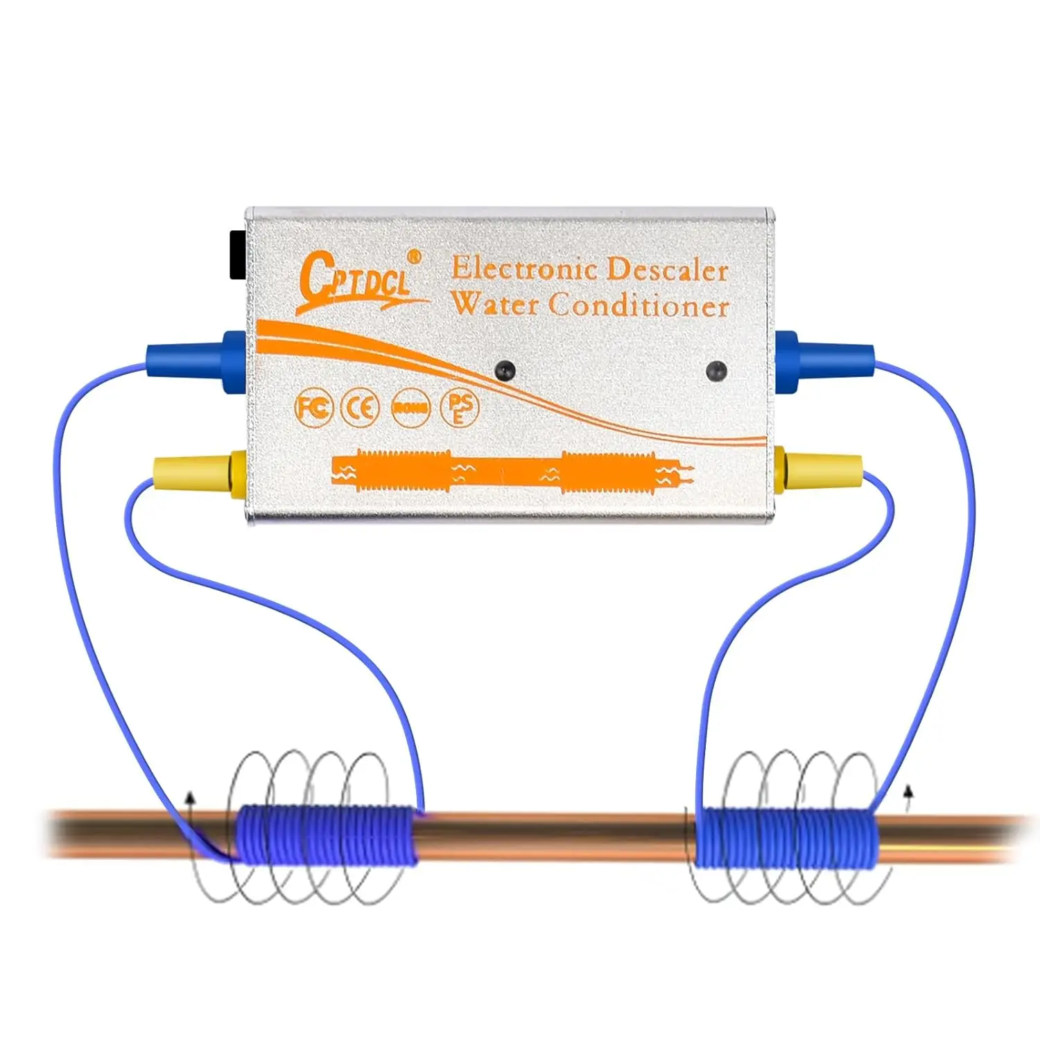 Elektronisches Wasser-Entkalkersystem, Wasser-Entkalker, alternative elektronische salzfreie Hartwasserkonditioner, Legierungsgehäuse