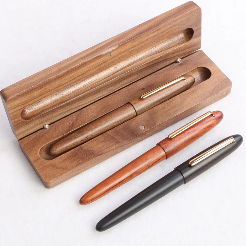 

Cross-border Premium Walnut Wood Pen Set Classic Retro Commemorative Gift Pen High-Quality Solid Wood Pen Gift Box Set