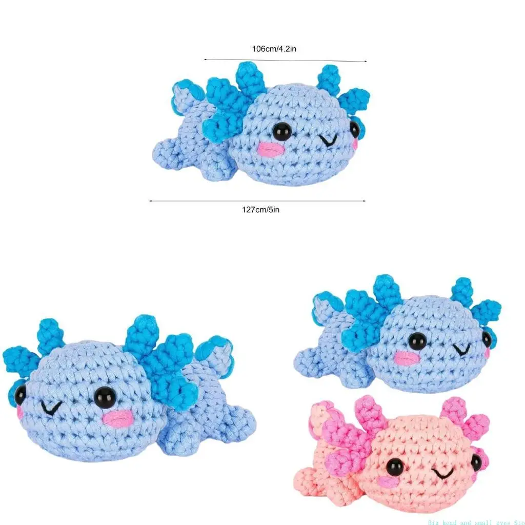 581C Beginner Crochet Kits Crochet Dragon Kits Including Crochet Hook, Yarn, Step-by-Step Instruction for Kid Adult