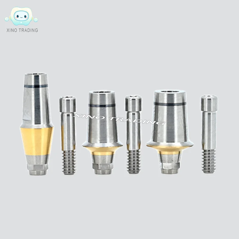 고정밀 티타늄 어버트먼트 스트레이트 타입 치과 임플란트 시멘트/트랜스퍼용 덴티움 메탈 및 금속 제품