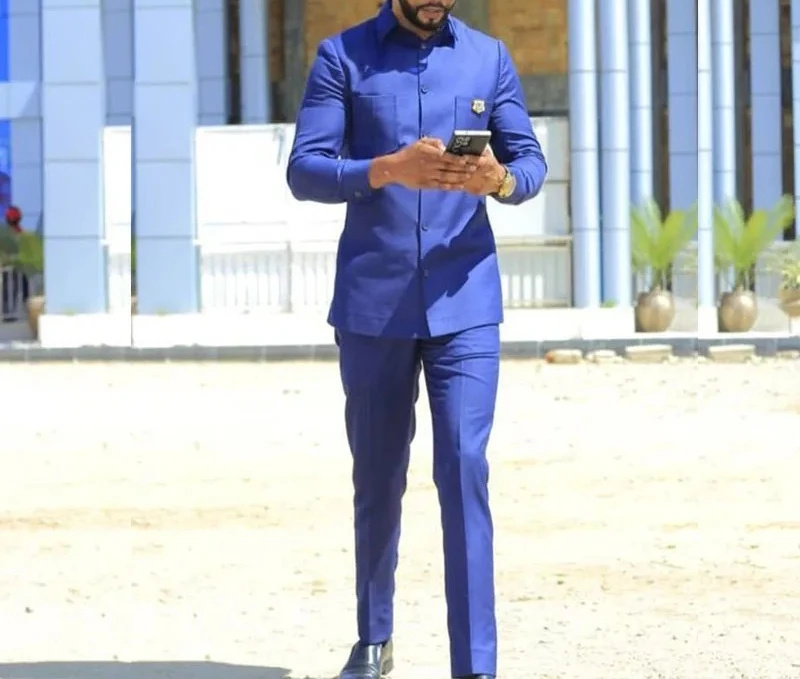 

Slim Fit Men's SUits 2 Piece Elegant Single Breasted Stand Lapel High Quality Male CLothing Customized Jacket Pants Outfits