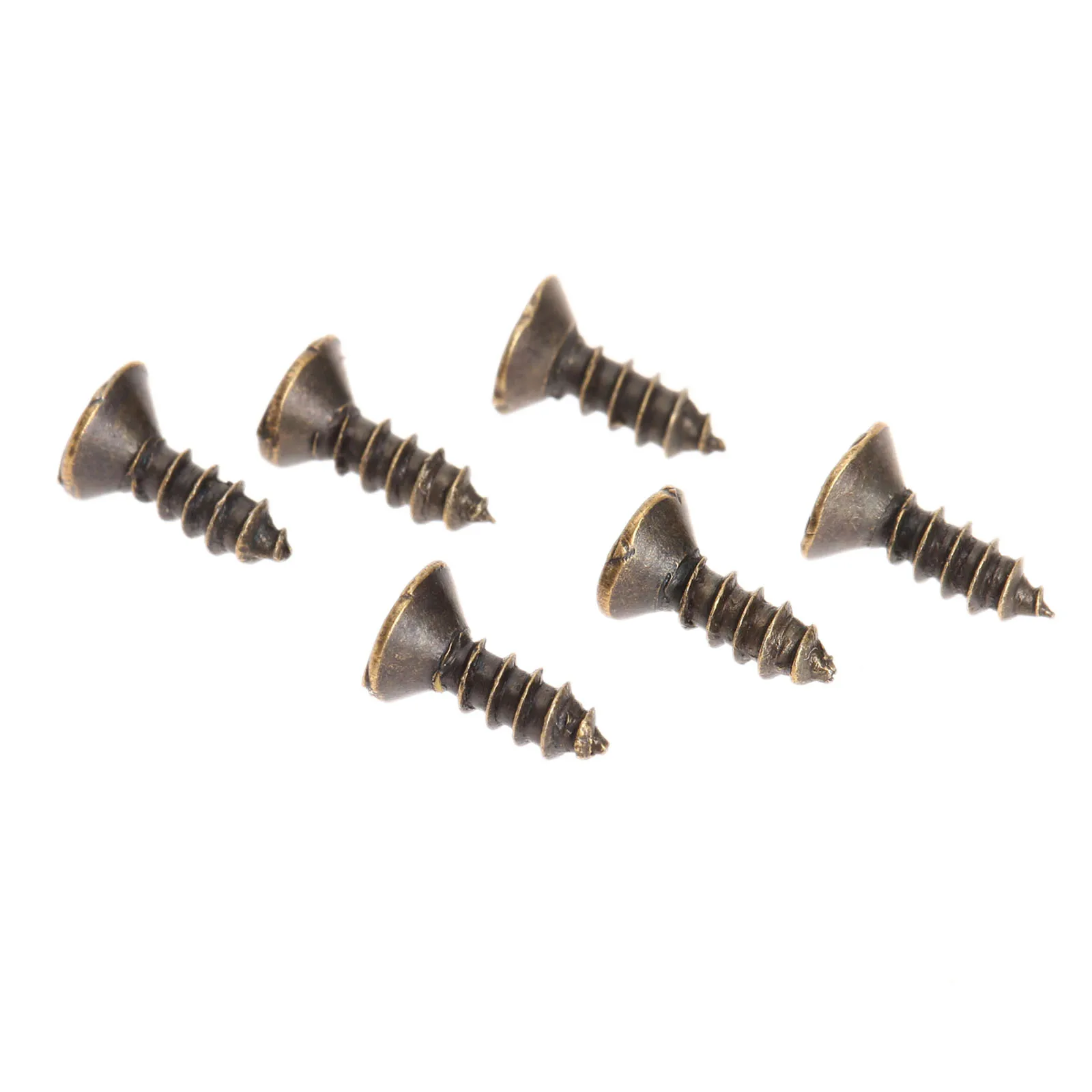 200pcs Alloy Mini Phillips Flat Countersunk Head Self-Tapping Screws Durable Bronze Tone Head Diameter 3.7/4mm 2x6mm 2x8mm