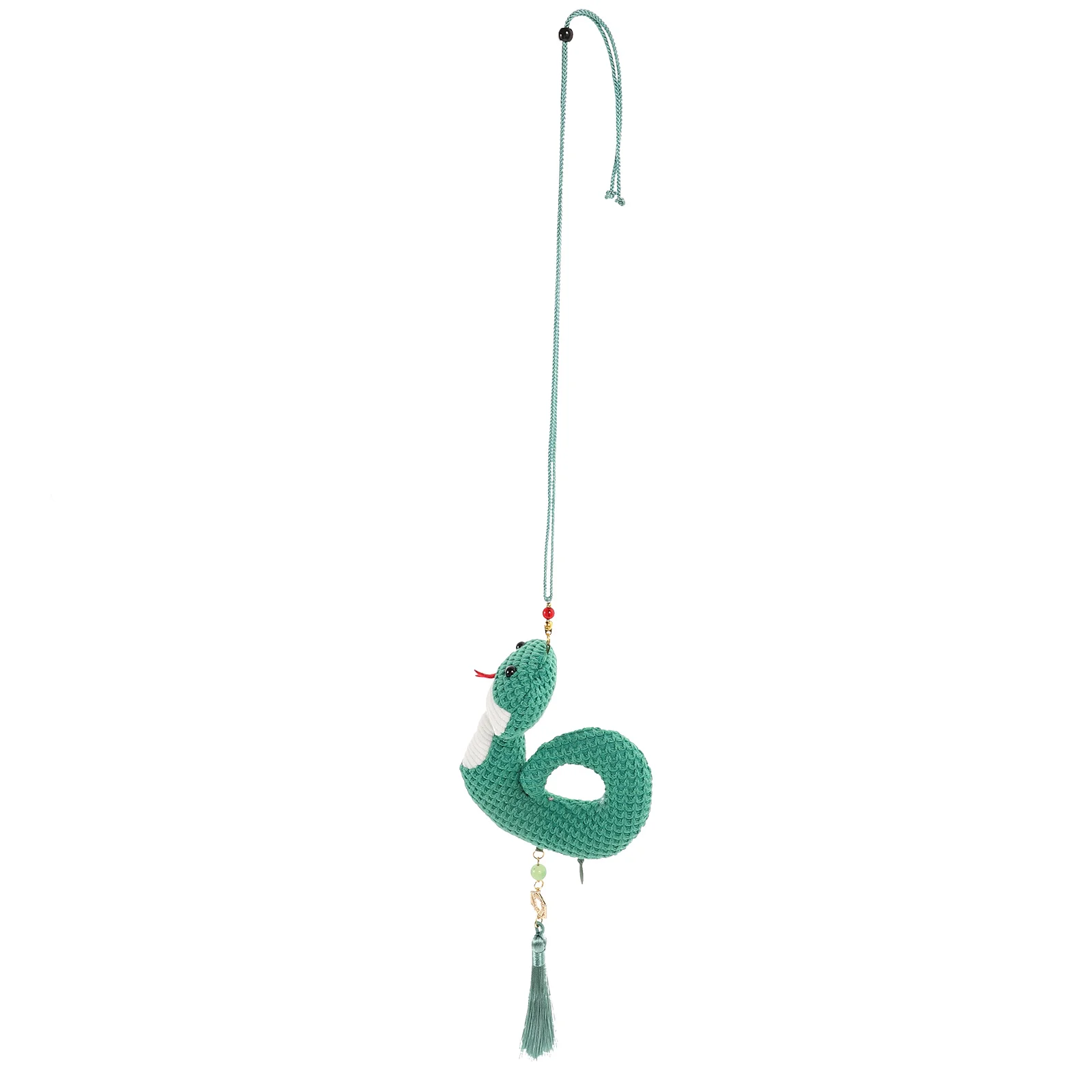 

Intricate Embroidery Snake Year Car Hanging Ornament Traditional Craftsmanship Fragrant Sachet For Women Green Car Accessories