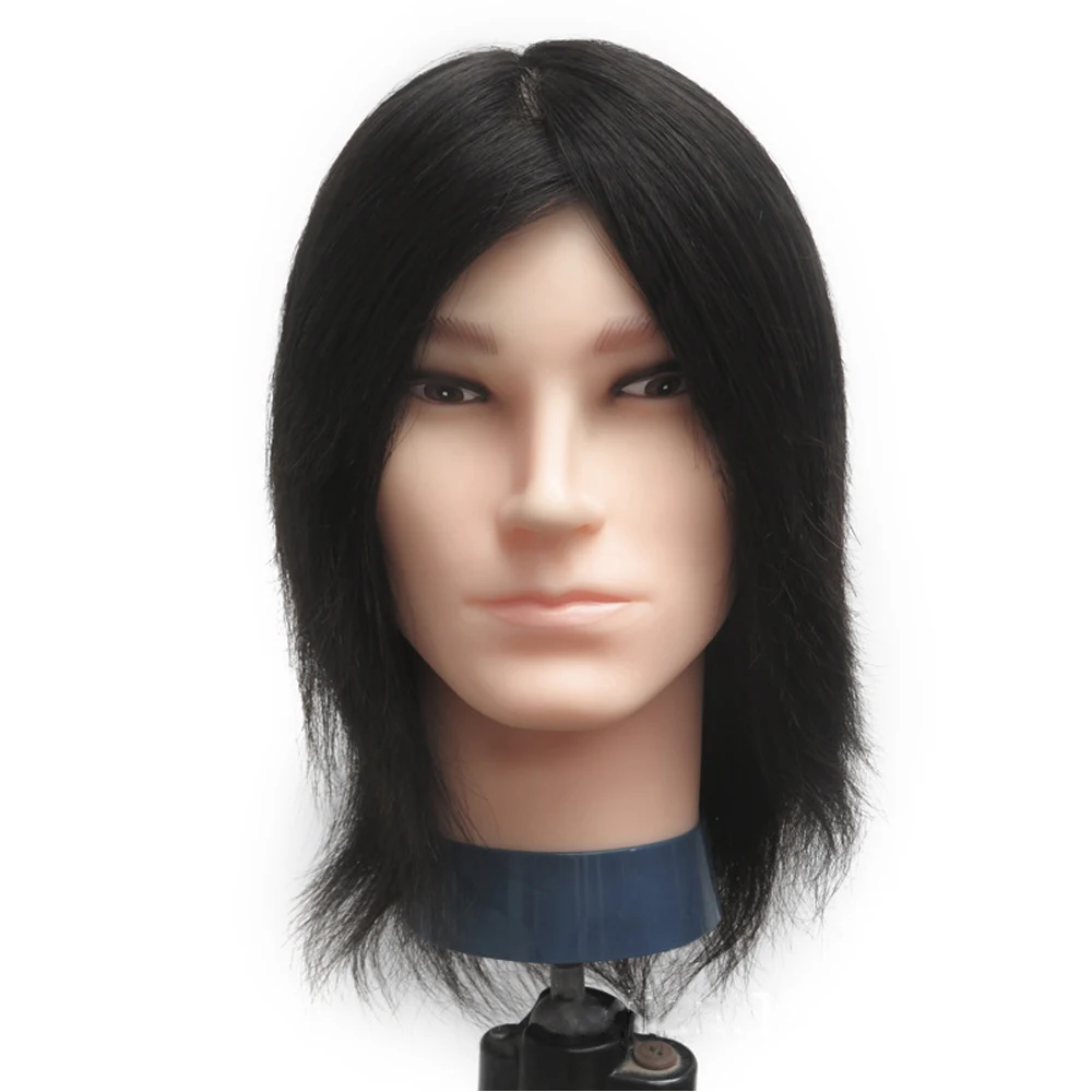 

Professional Male Training Head Beauty Short Mannequin Model Head Makeup Modeling with 100% Human Hair For Hairdressers Cutting