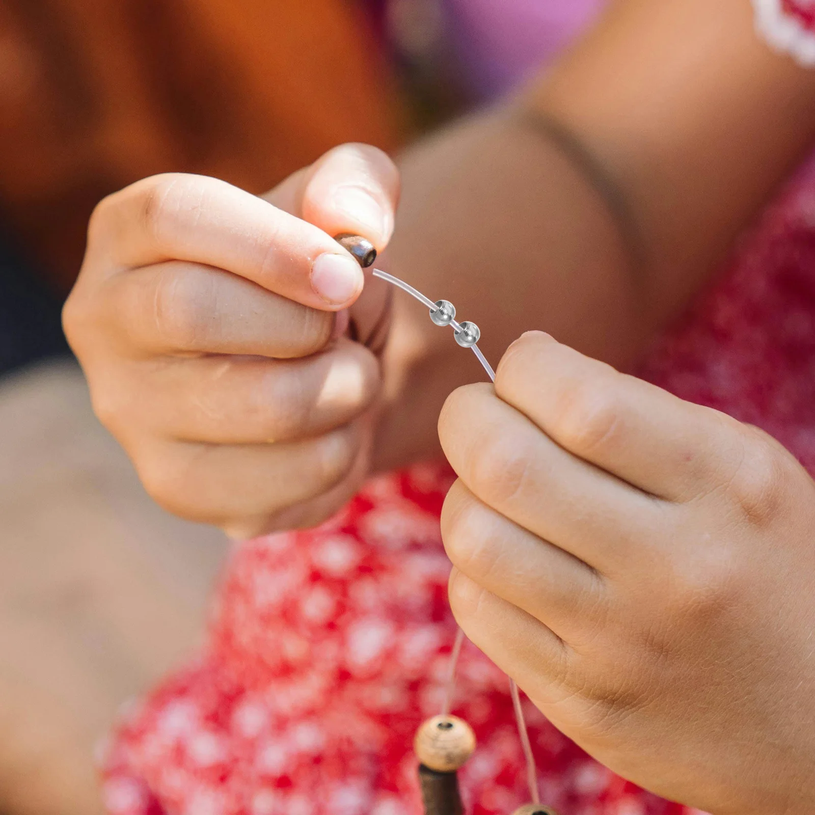

300 Pcs Stainless Steel Beads Spacers Jewellery Round for Jewelry Making Tube Bracelet