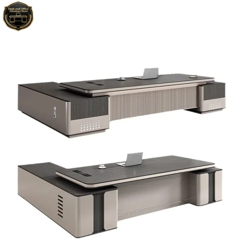 Simple and modern boss desk and chair combination, light luxury level leadership manager's office desk