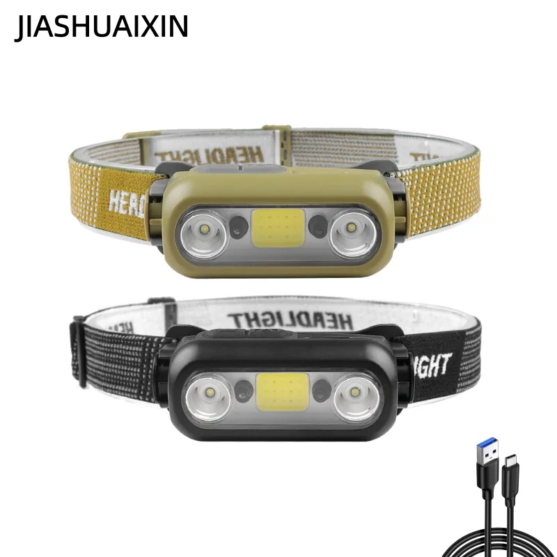 Headlamp Super Bright Long Battery Life Charging Headband Strong Light Induction Flashlight Night Fishing Lamp Battery Life