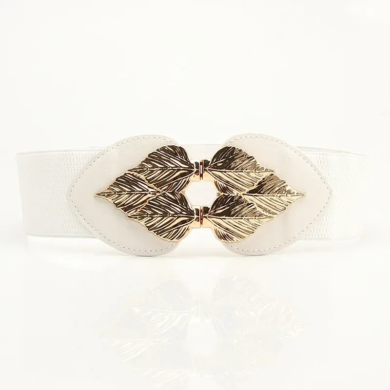 حزام خصر مرن جديد للسيدات حزام تنقل على الموضة للنساء على شكل قلب الخوخ وختم خصر عريض مرن مع فستان