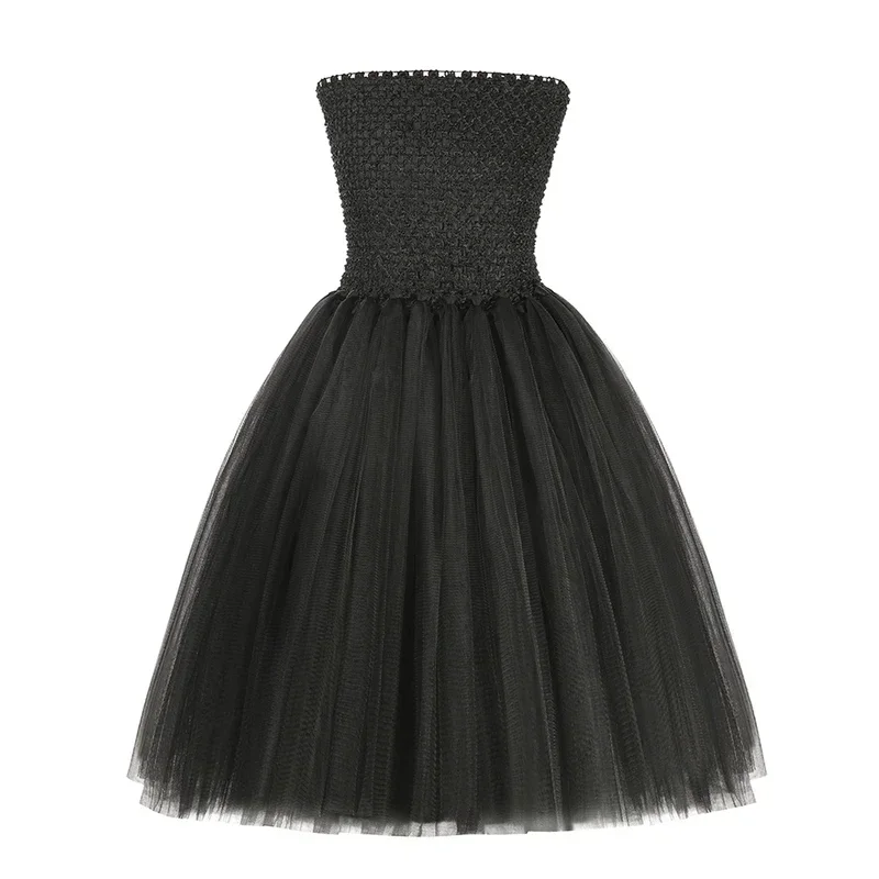 Платье-пачка Bear House AA для девочек Малефисента с крыльями рогов, нарядные вечерние платья злой королевы, детские платья для косплея на Хэллоуин, новинка 2025 WKD001