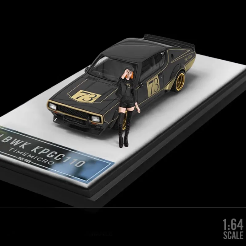 1:64 Scale LBWK KPGC110 Black No.73-Figure Version TM645605 Simulation Alloy Toy Car Model Classic Scene Ornament