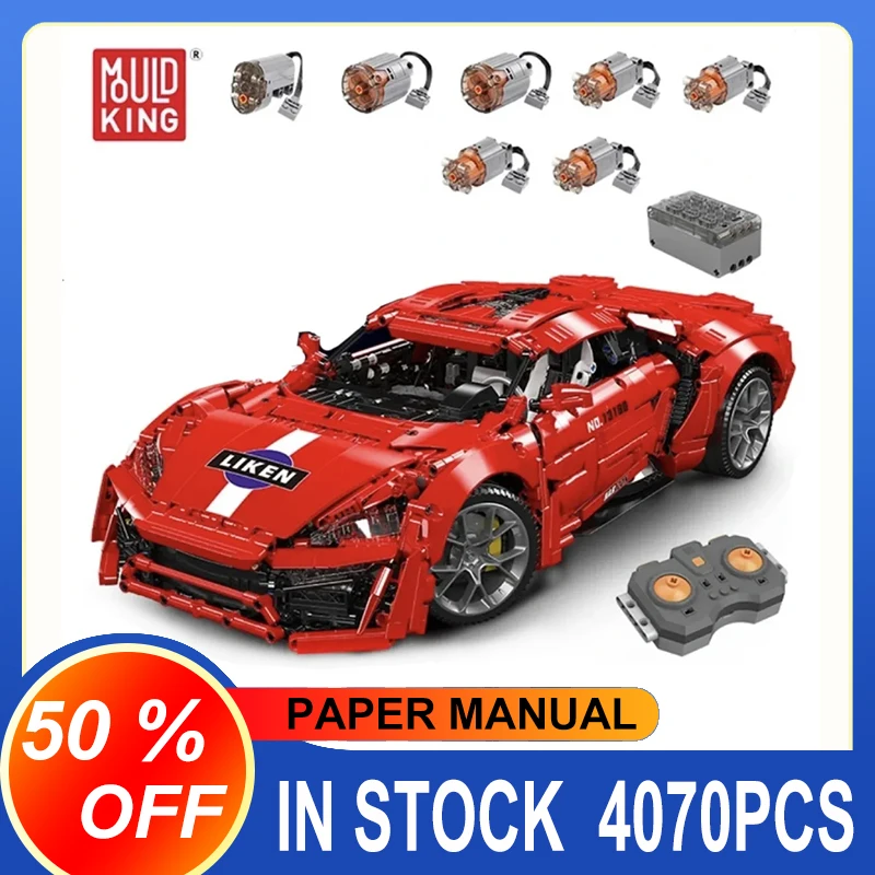 

Mould King 13190 Technical Car Building Block Remote Control Lykan Hypersport Racing Car Model Assembly Brick Toys Kids Gift