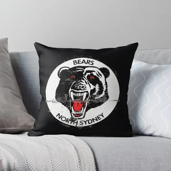 

North Sydney Bears Printing Throw Pillow Cover Fashion Fashion Comfort Car Bed Wedding Bedroom Pillows not include One Side