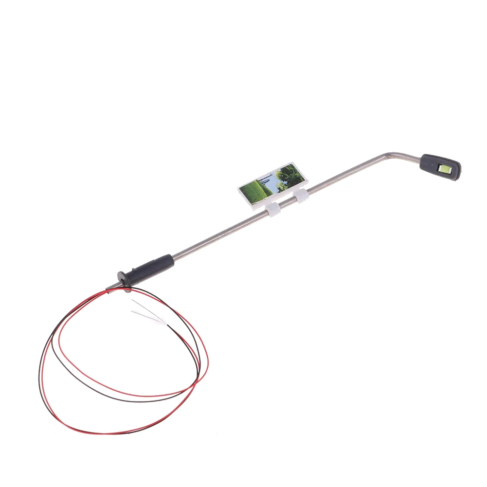 BAAA-20 قطع نموذج صغير قطار السكك الحديدية عمود الإنارة ضوء الشارع المصابيح الدافئة الأبيض HO مقياس 1:100 حديقة مصابيح إضاءة للمناظر الطبيعية