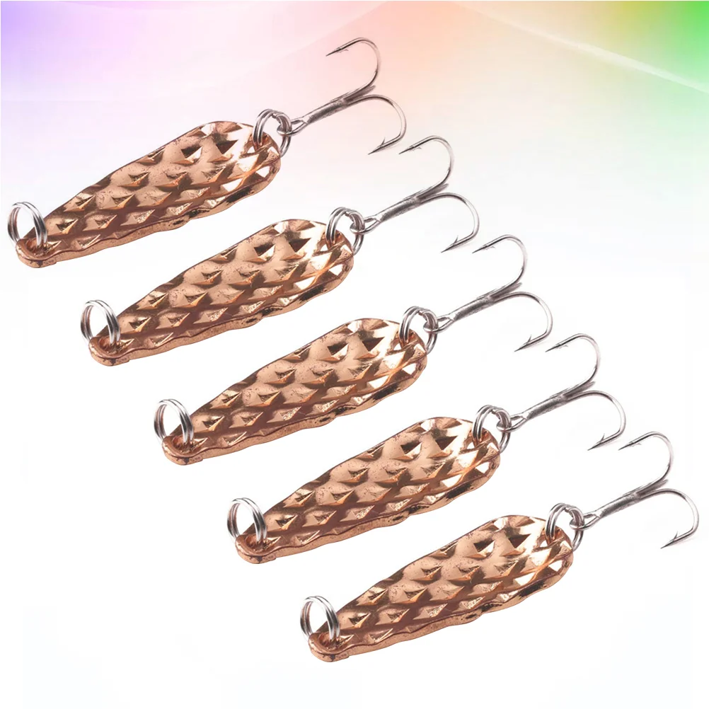 5 Pcs 45cm/9g Metal Sequins Fishing Bait Hard Lures Rotating Pineapple Texture Fishing Lures for Outdoor Fishing Trip Holiday (