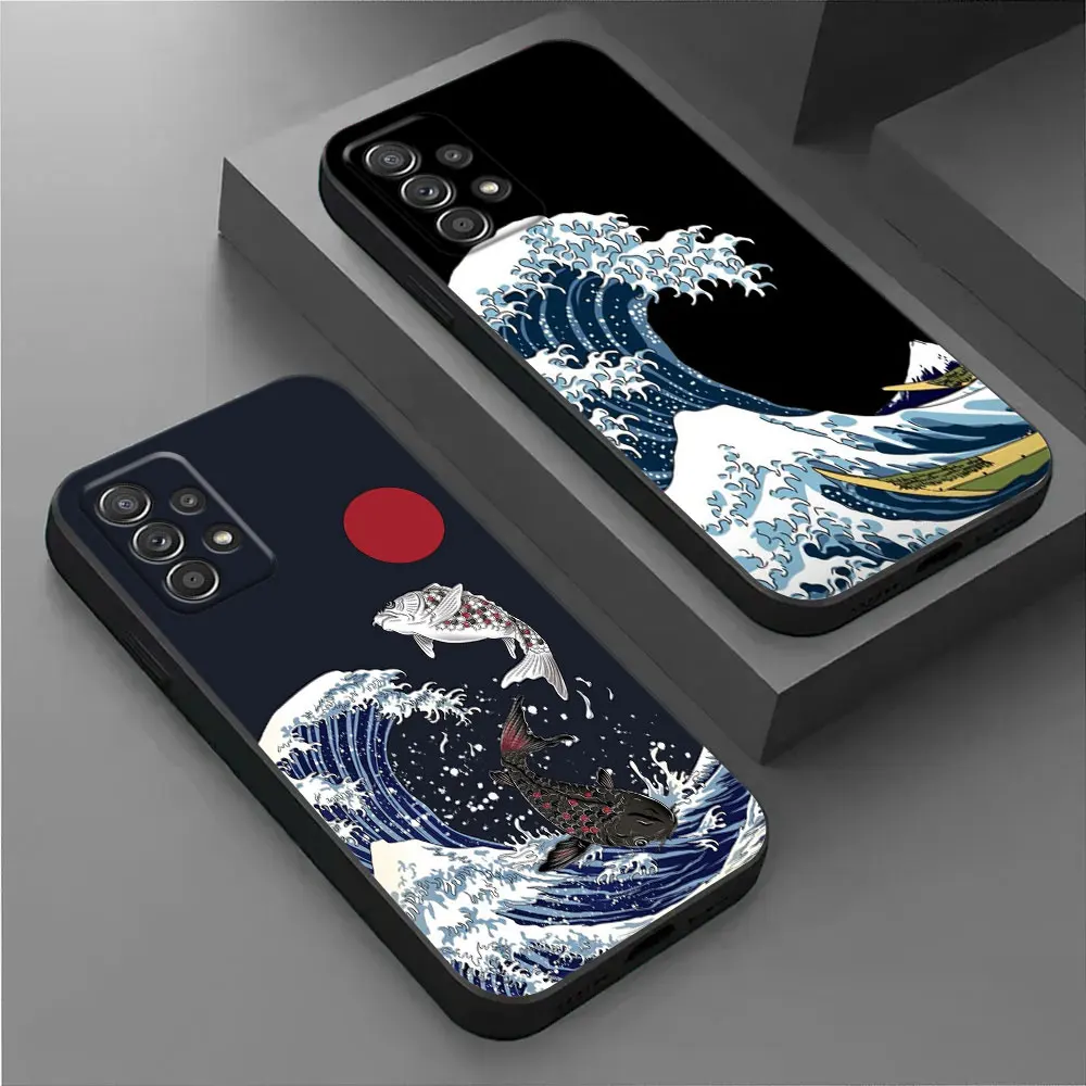 Katsushika Hokusai Japanese Great Wave For Samsung Galaxy A55 Case A54 A52S A53 A51 A34 A35 A33 A32 A50 A72 A71 A30 A7 A9 Cover