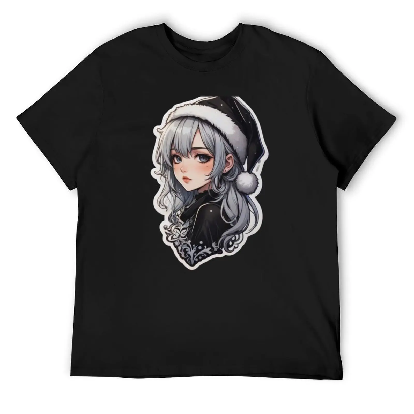 

Black Christmas Goth Anime Girl T-Shirt