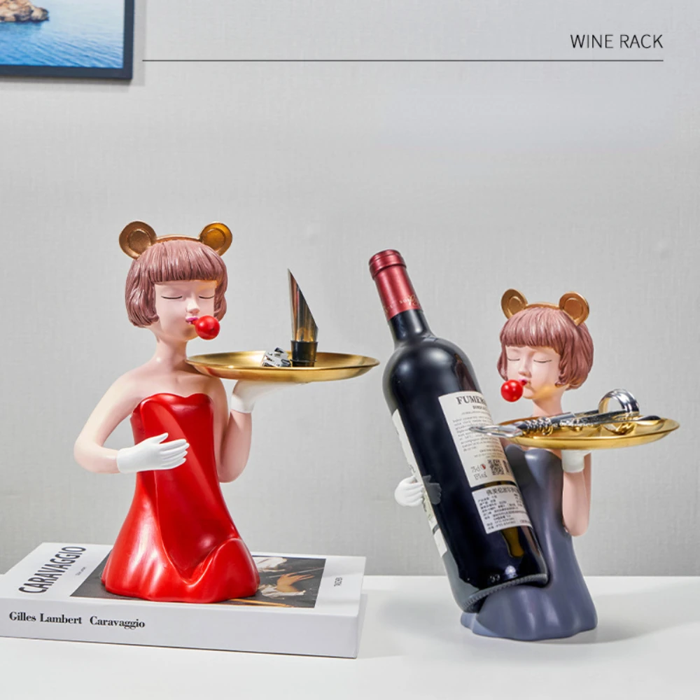 

Nordic Cute Bubble Girl Storage Tray Ornaments Living Room Decoration Dining Table Wine Cooler Jewelry Craft Gifts Home Decor