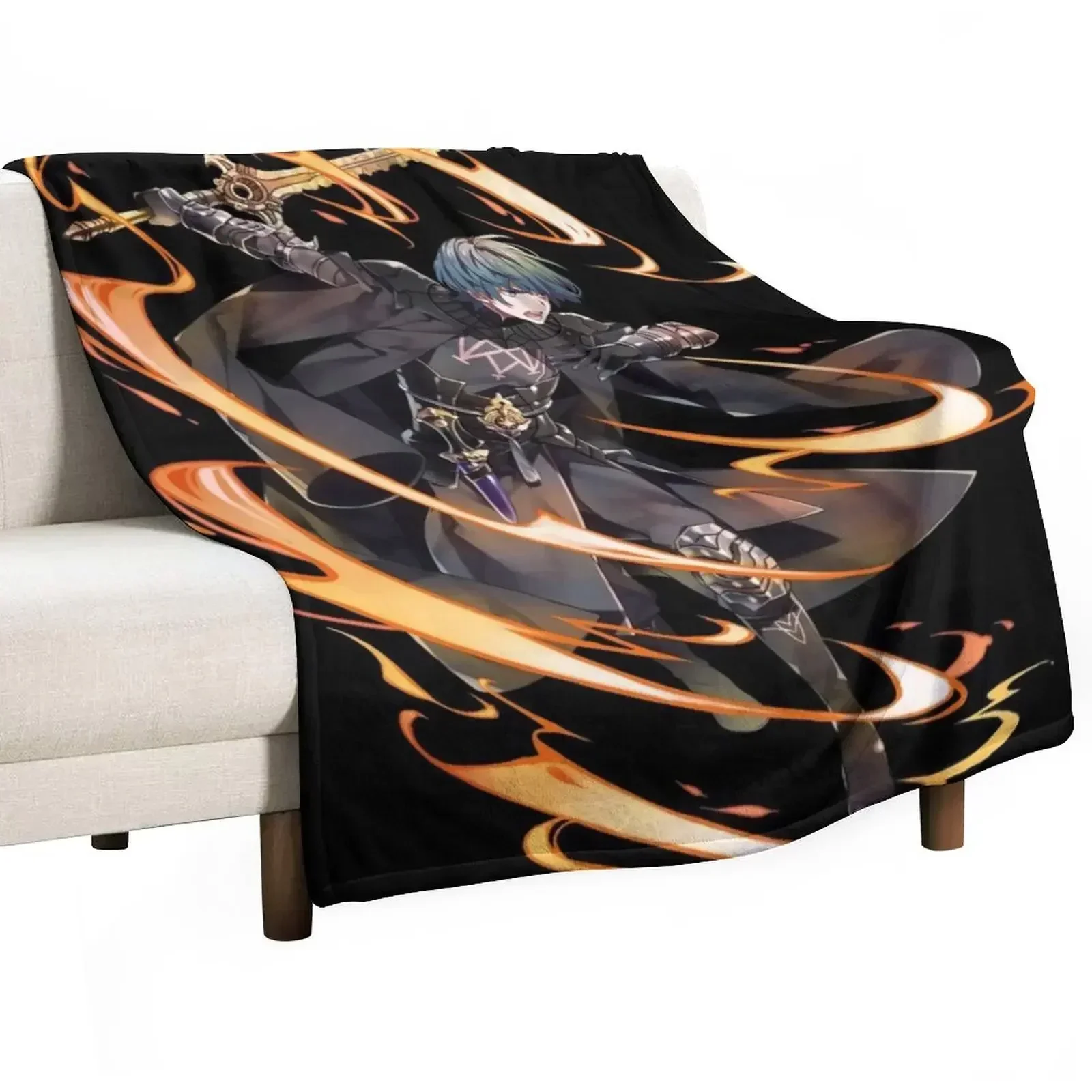 Byleth Male Sword attack Throw Blanket anime Beach Decoratives Beautifuls Personalized Gift Soft Big Blankets