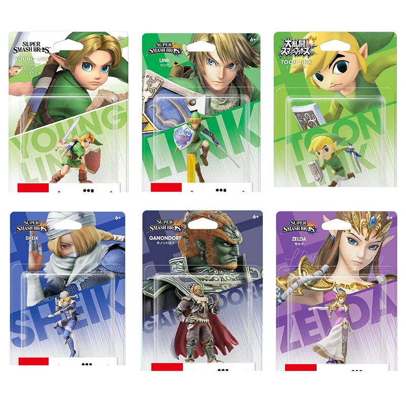 

Super Smash Bros Legend of Zelda Breath of The Wild Young Link Ganondorf Sheik Action Figure Game Character Peripheral Model Toy