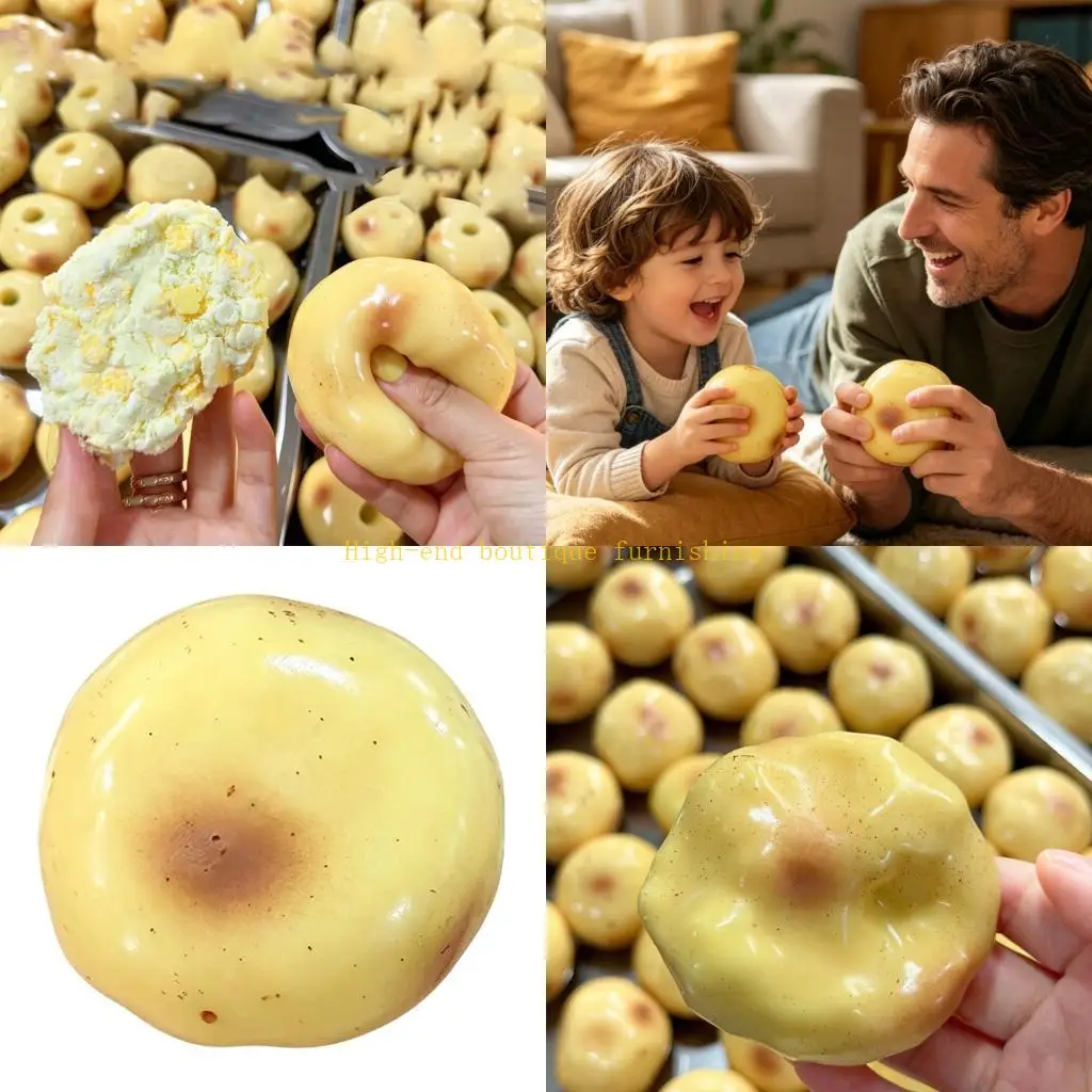 L9NB Crunchy Potato Desk Fidgeting Toy, Soft Filled Squeeze Ball for Study and Office