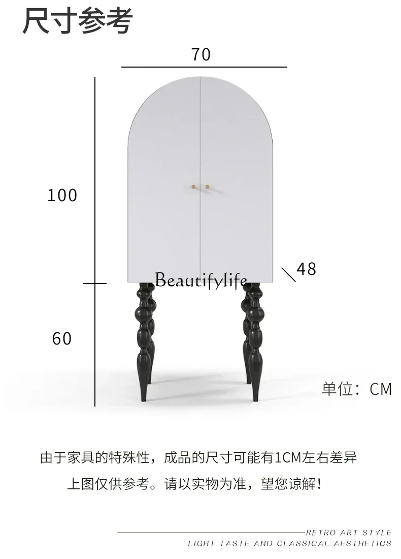 yj39 خزانة جانبية من الخشب الصلب بتصميم إبداعي وخزانة تحف كلاسيكية عالية القدم