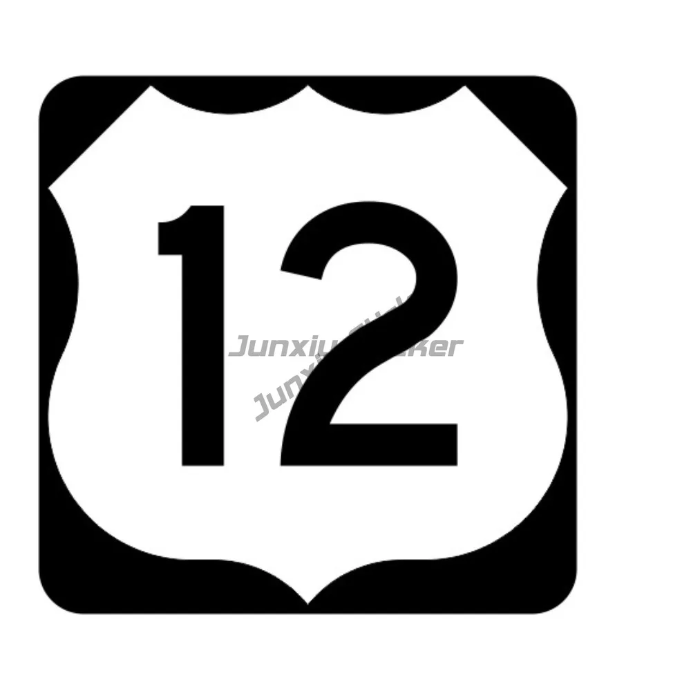 

Наклейка Us Route 12, наклейка против царапин, наклейки на заказ и графика, автомобильная наклейка, декоративная наклейка с царапинами
