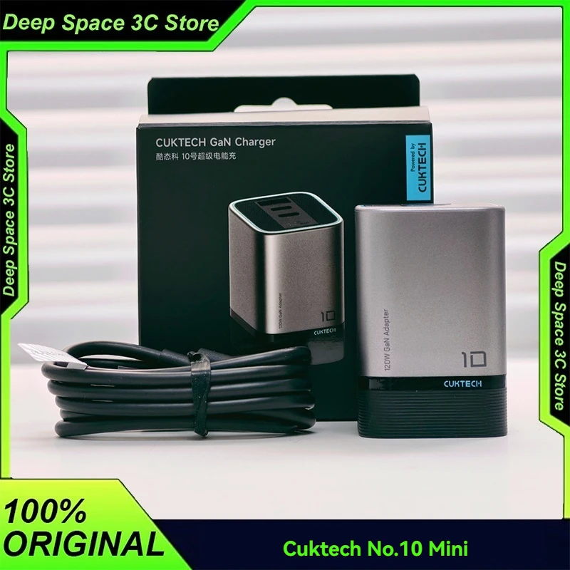 CUKTECH No.10 Mini 120W GaN Charger AD1203P 2C1A 100W PD Fast Charging Foldable Plug for MacBook Laptop iPhone Samsung Travel