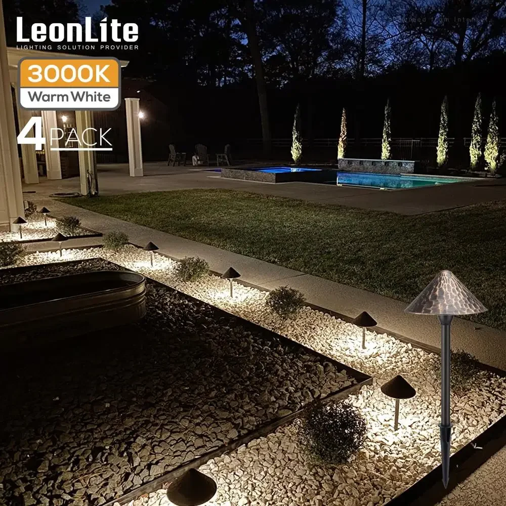 

LED Landscape Pathway Lights Vintage Design Waterproof Aluminum Housing 3000K Warm Glow UL Listed ETL&FCC Certified 12V CRI90