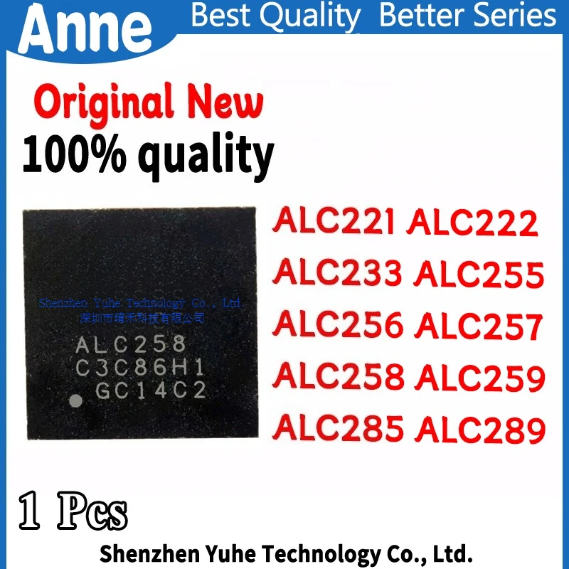 (1piece)100% New ALC221 ALC222 ALC233 ALC255 ALC256 ALC257 ALC258 ALC259 ALC285 ALC289 -CG QFN