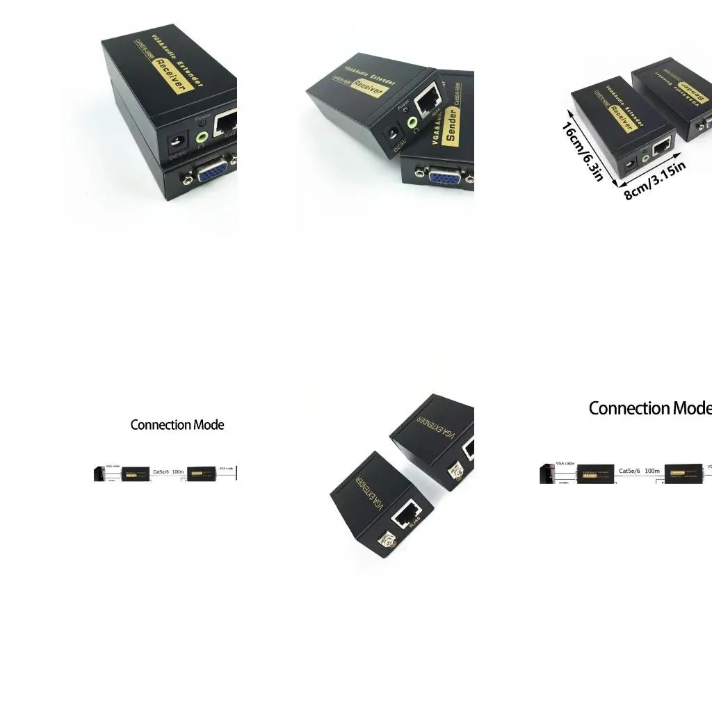 

Easy Setups VGA Cat5e Cat6 Extender 100m For Reliable Long Ranges Connection A4WF