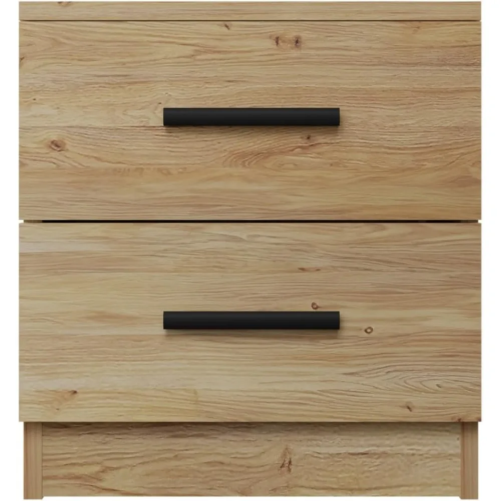 Mesita de Noche Nорdica con 2 Cajones، Diseño Práctico y Elegante para Dormitorio #2