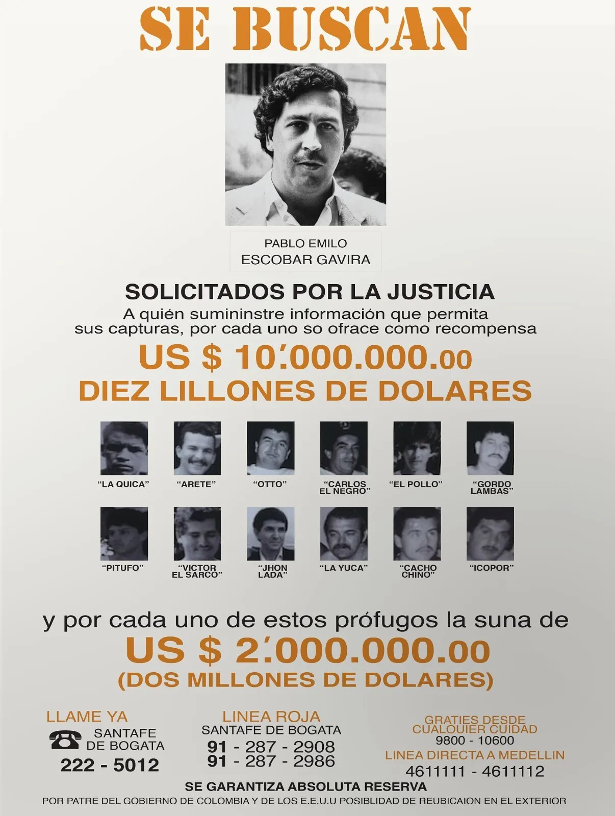 Pablo Escobar Colombias Wanted Poster Flyer Poster Wall Art Rome Decoration