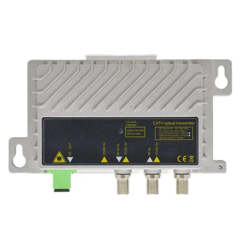 

NEW FTTH CATV 1550nm AGC Optical Transmitter 2 Way Output 10dBm Feed Working Band Optical Input Level 70dBuV Relay Wholesale